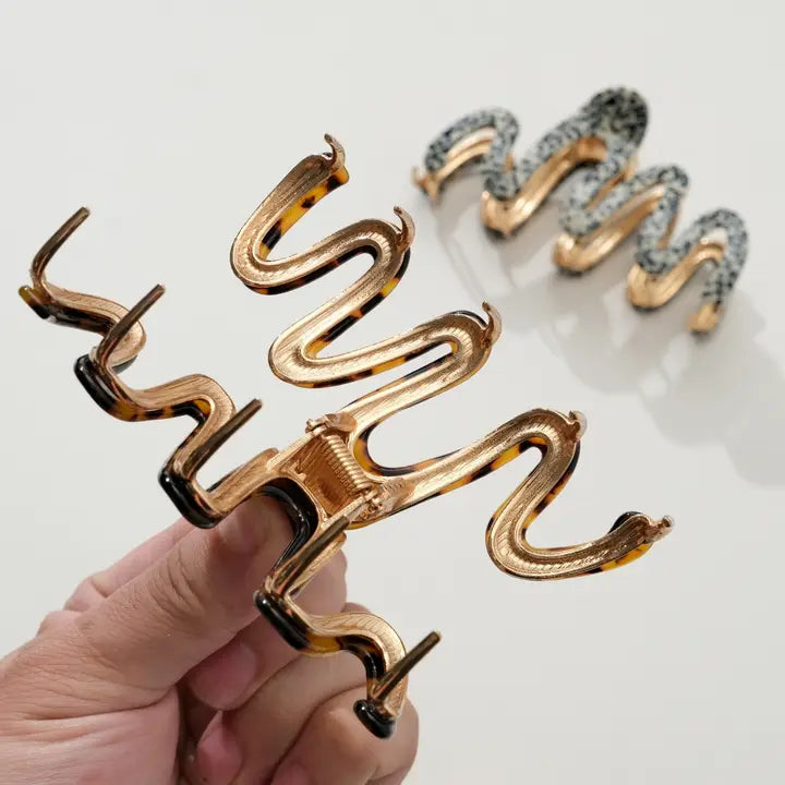 Willow Core Squiggle | Large Squiggle Metal Claw Clip (Copy)