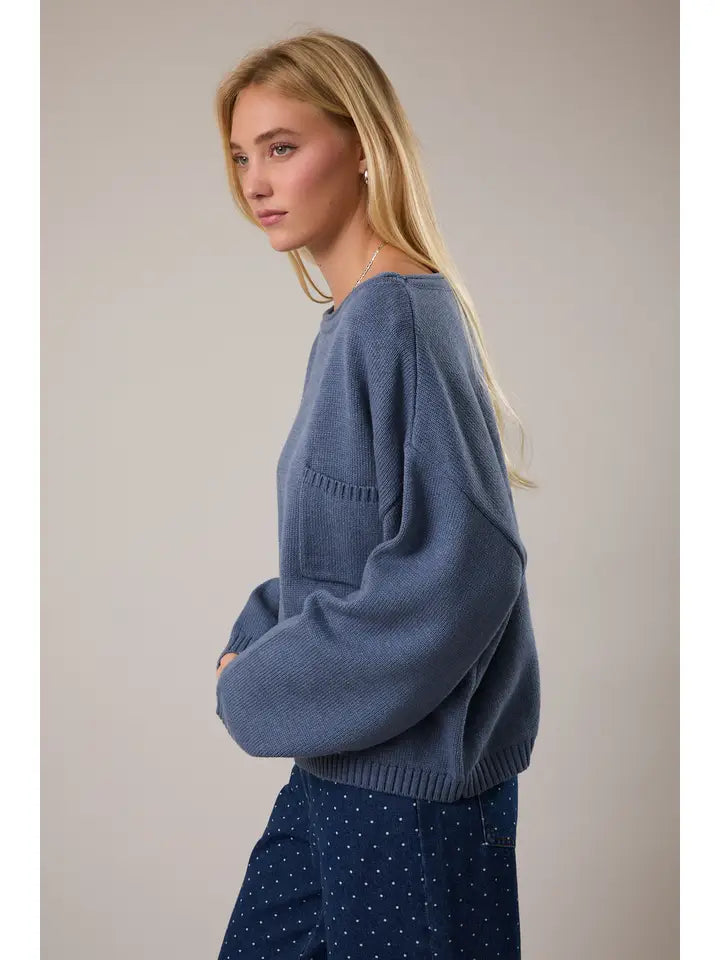 Oversized Wide Neck Sweater | Relaxed Fit Cozy Knit Pullover