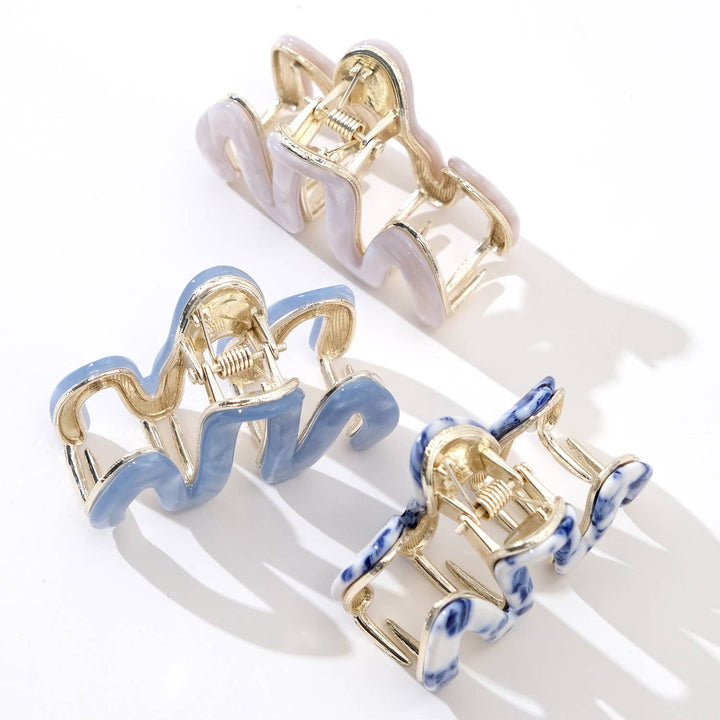 Willow Mini Coastal Metal Squiggle Claw Clip - Mini