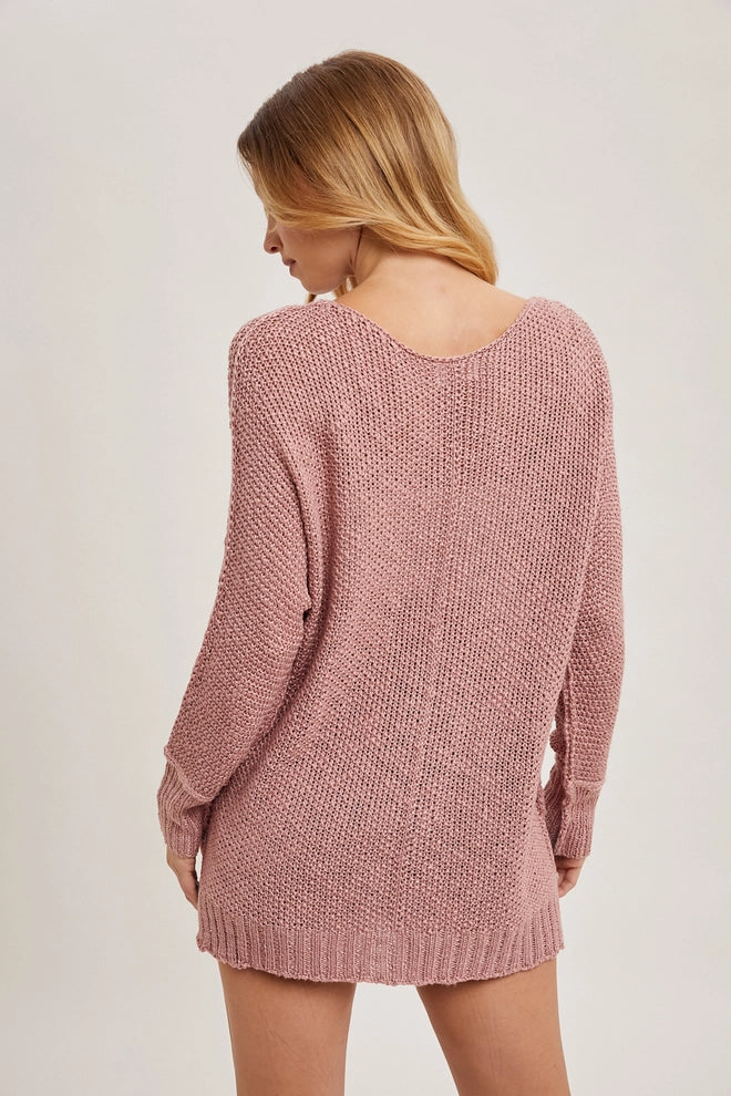 Reverse Seam Loose Fit Sweater