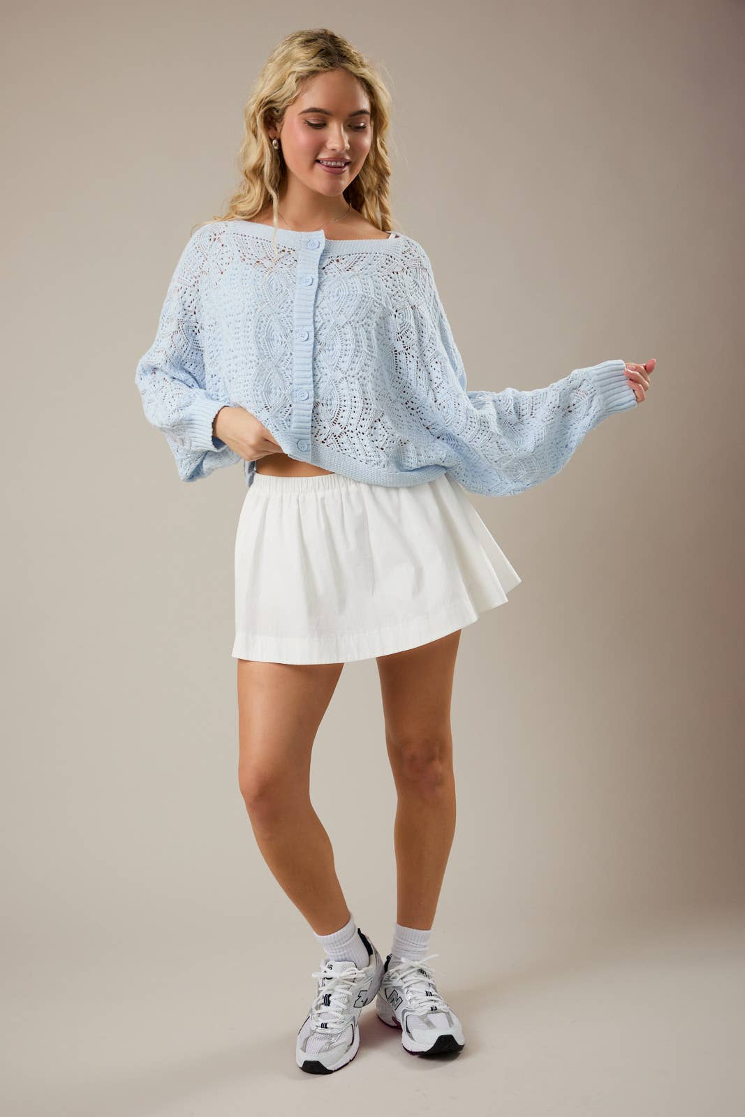 LONG SLEEVE CROCHET CARDIGAN