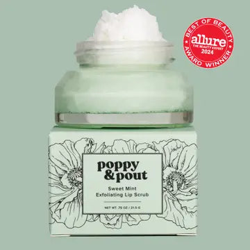 Poppy & Pout Exfoliating Lip Scrub | 100% Natural Lip Prep Treatment