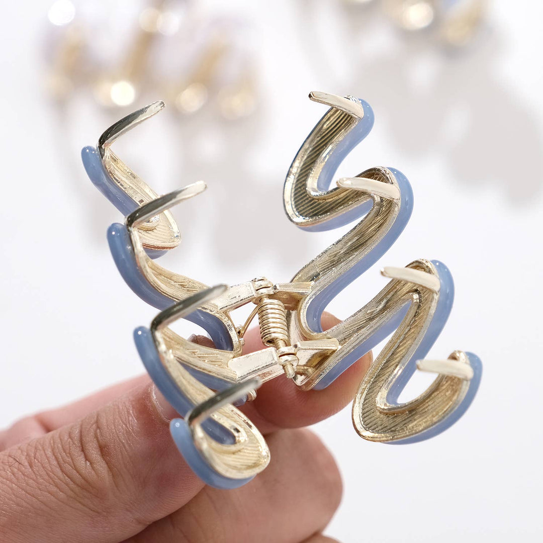 Willow Mini Coastal Metal Squiggle Claw Clip - Mini