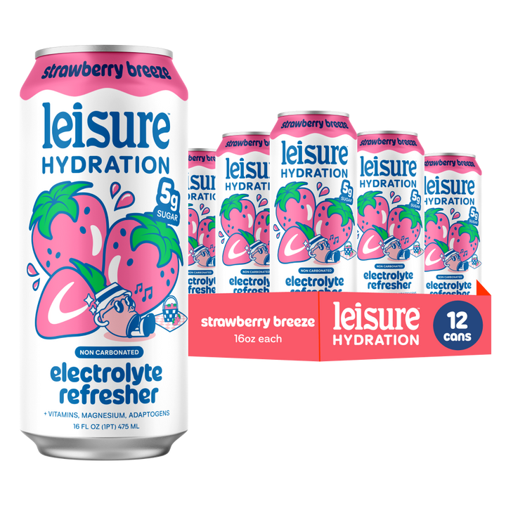 Leisure Hydration Electrolyte Strawberry Breeze (16 x 12oz)