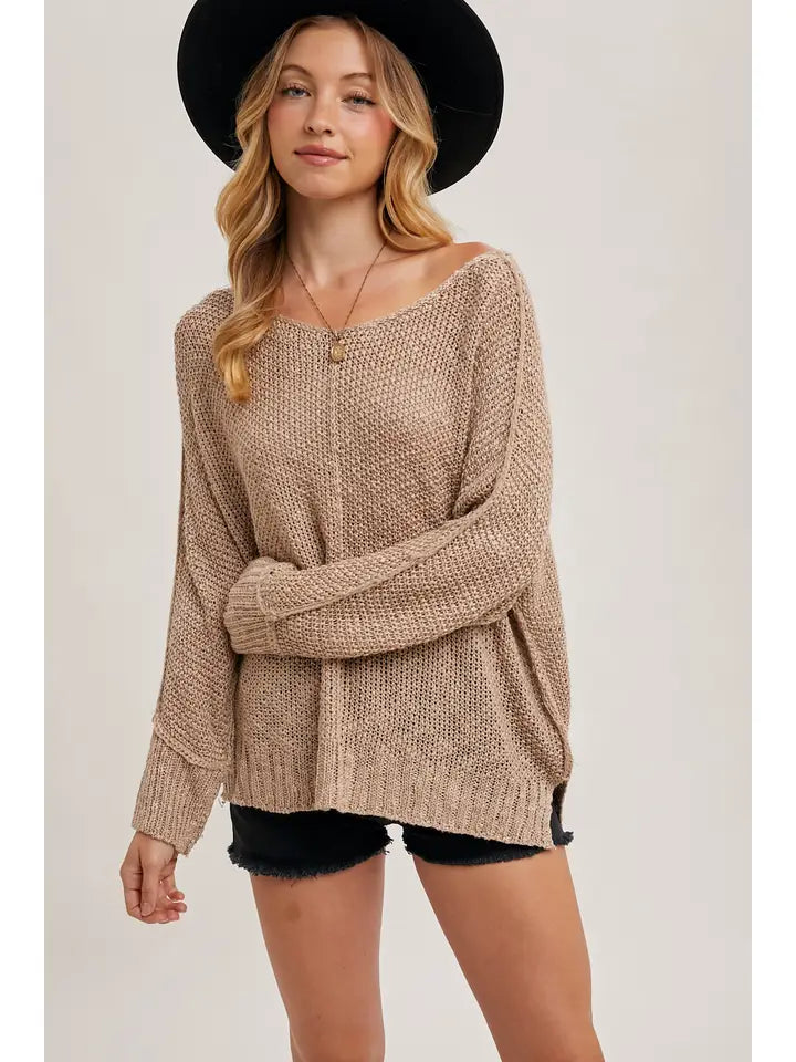 Reverse Seam Loose Fit Sweater