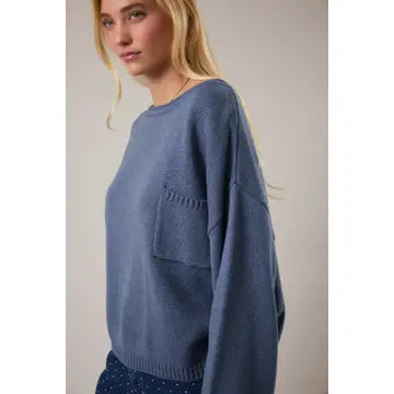 Oversized Wide Neck Sweater | Relaxed Fit Cozy Knit Pullover