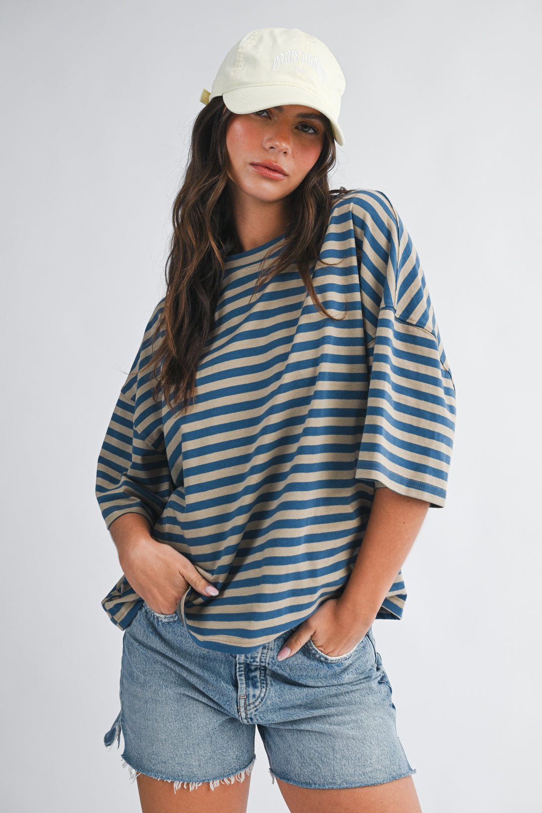 Oversized Stripe Boyfriend Tee