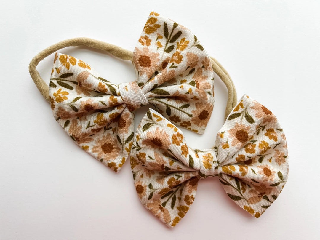 Baby Bow Headband – Floral Garden