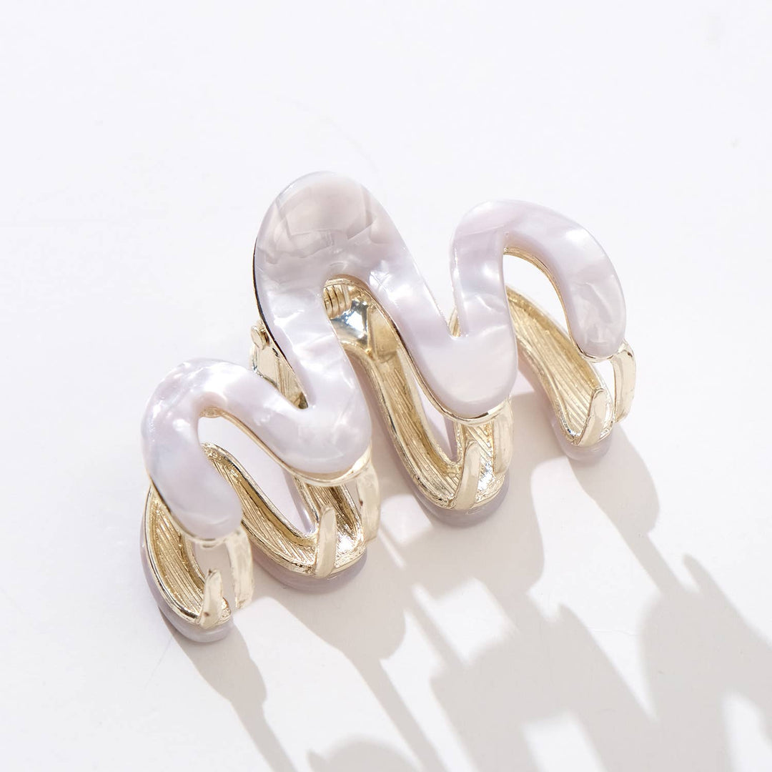 Willow Mini Coastal Metal Squiggle Claw Clip - Mini