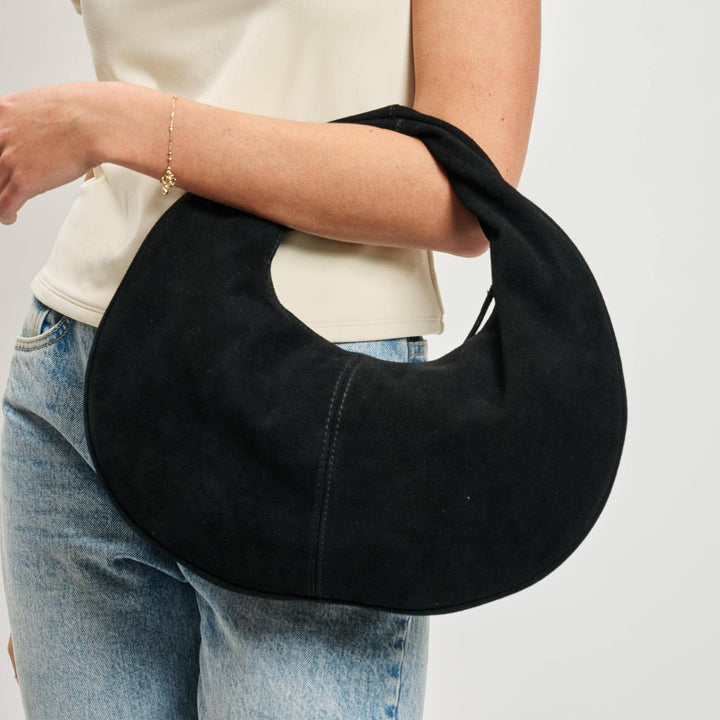 Farrah Genuine Suede Leather Hobo