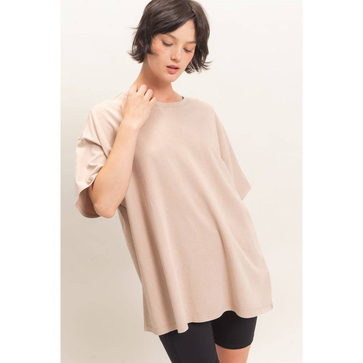Mineral Wash Oversized Crew Neck T-Shirts