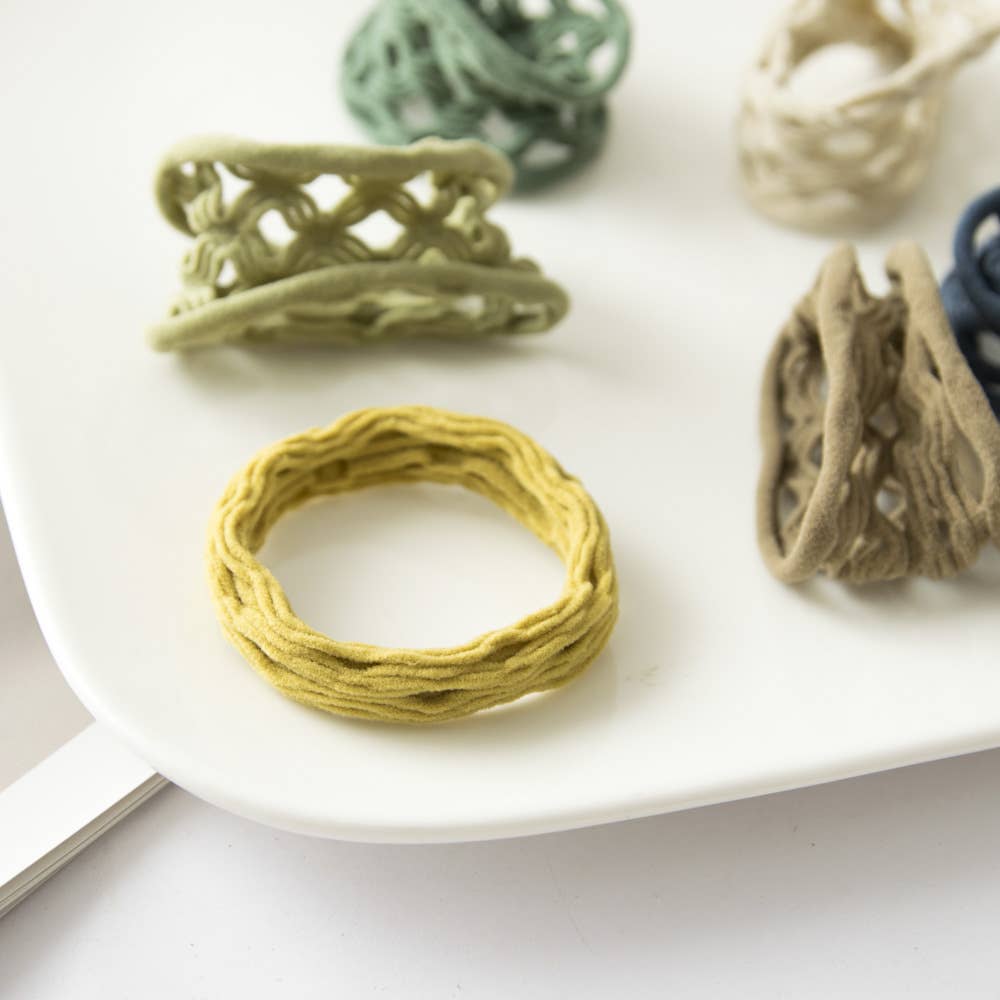 Seamless Boho Mesh Fisherman Net Hair Ties (Set of 6)
