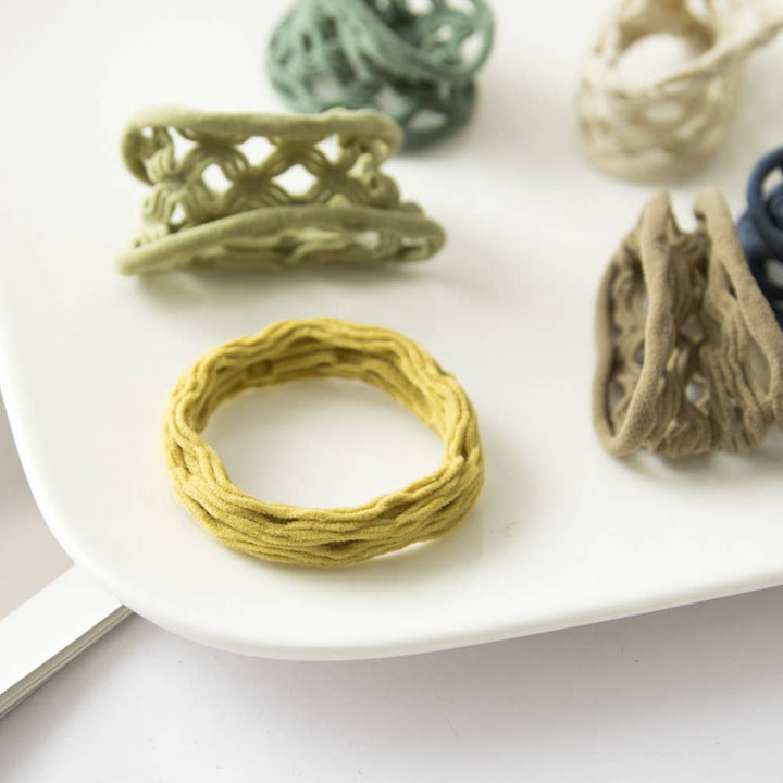 Seamless Boho Mesh Fisherman Net Hair Ties (Set of 6)