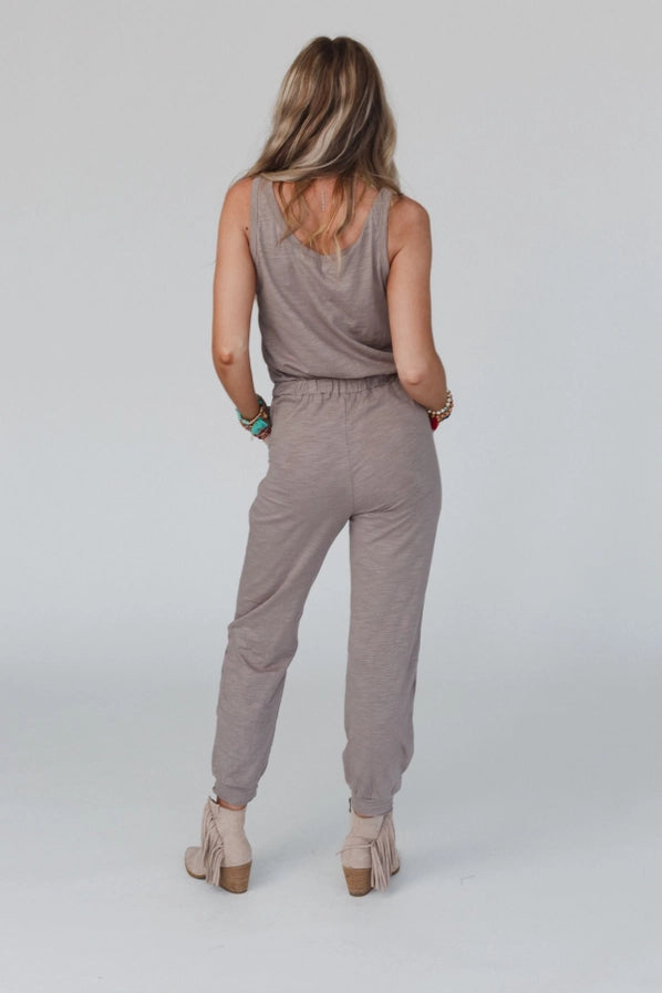 Set To Go Textured Jumpsuit and Cardigan Set – Mocha