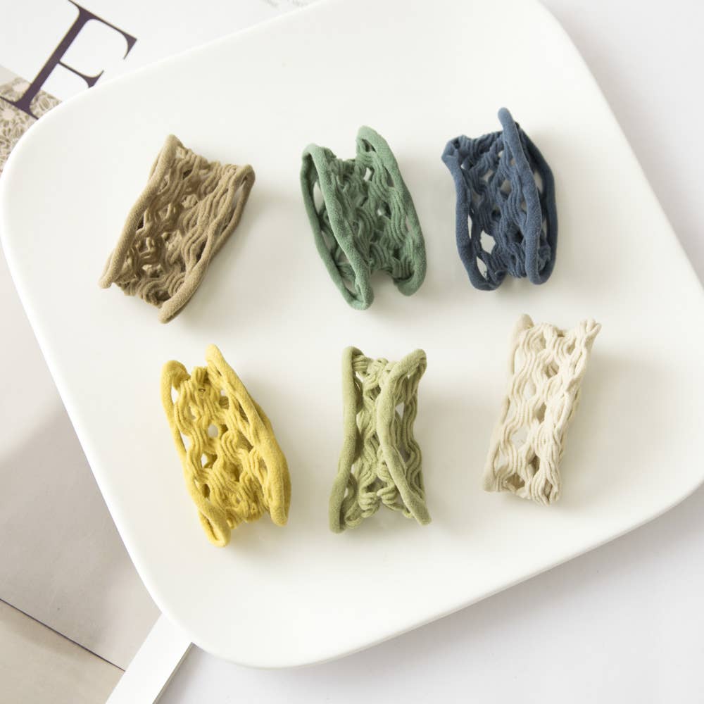 Seamless Boho Mesh Fisherman Net Hair Ties (Set of 6)