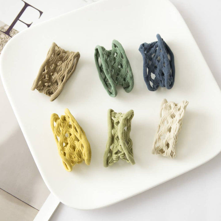 Seamless Boho Mesh Fisherman Net Hair Ties (Set of 6)