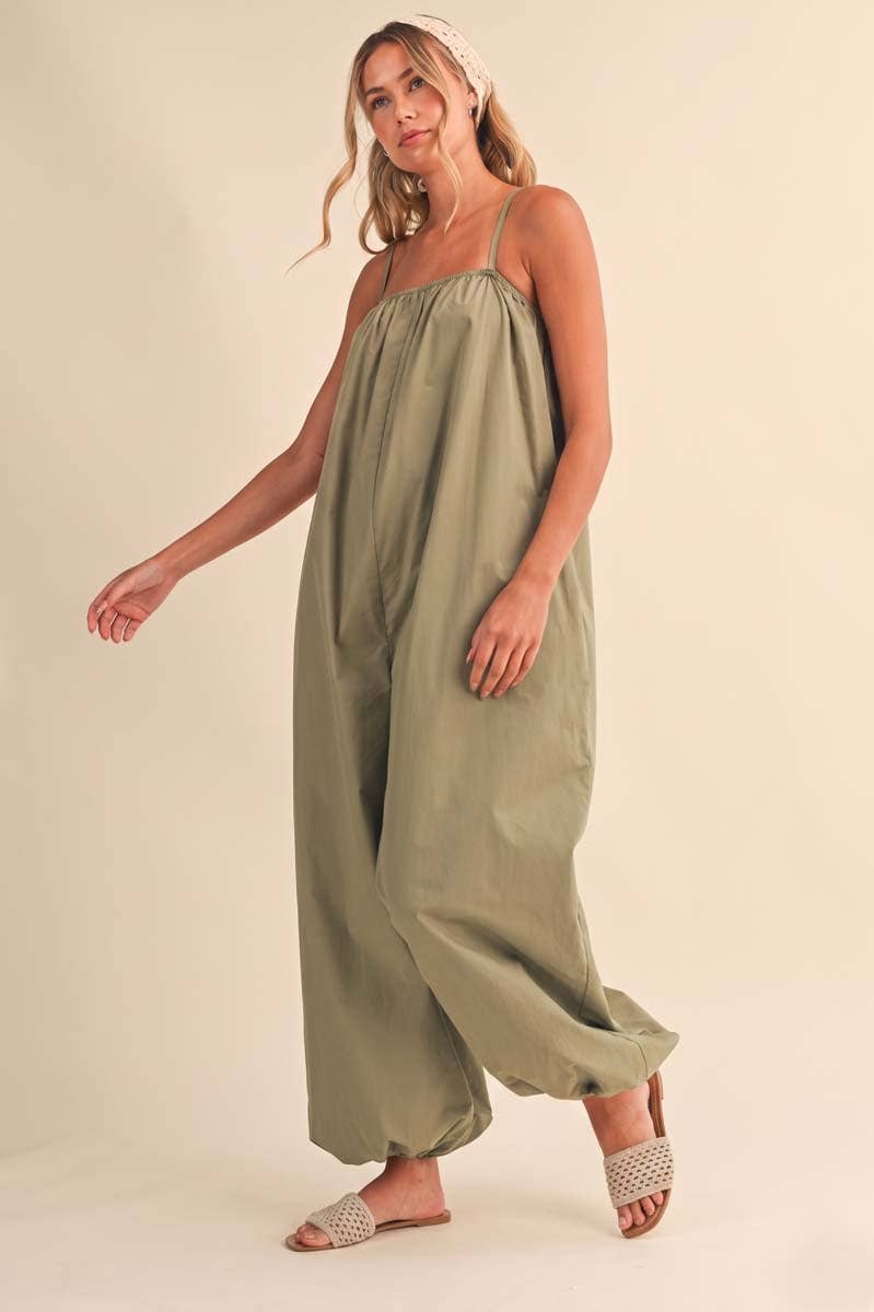 BALLOON LEG STRAPPY JUMPSUIT