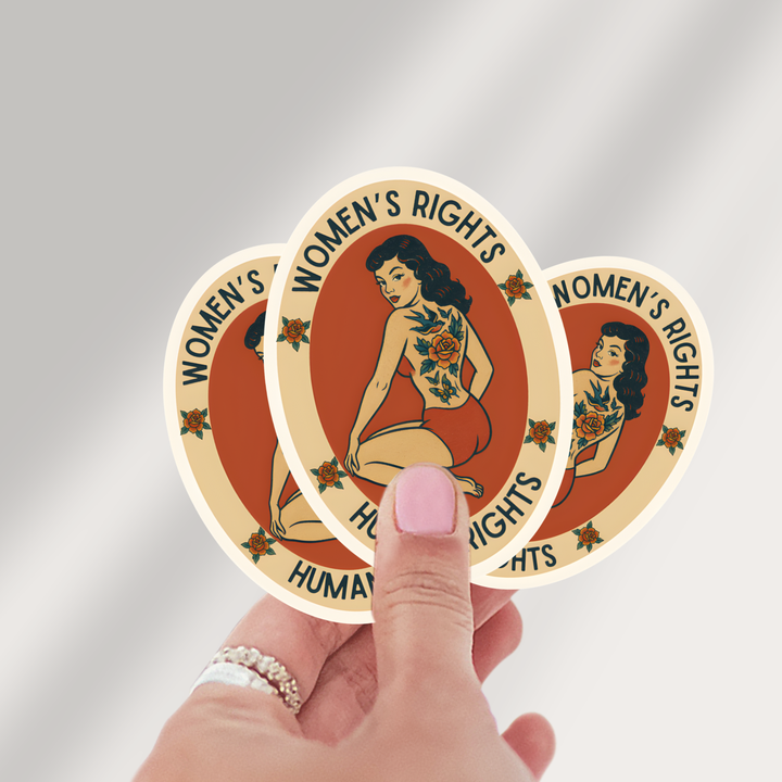 Women’s Rights Are Human Rights Sticker – Feminist Vintage