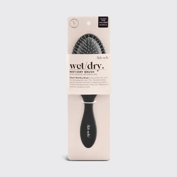 Wet/Dry Detangling Brush | Recycled Plastic Hair Brush for All Hair Types