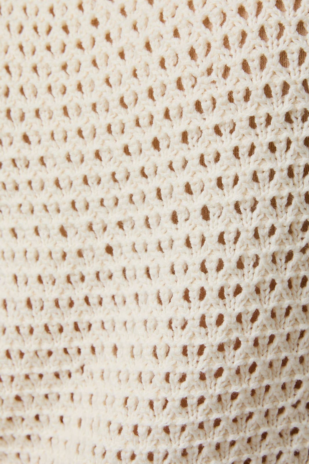 SLEEVELESS U-NECK OPEN KNIT CROCHET TANK