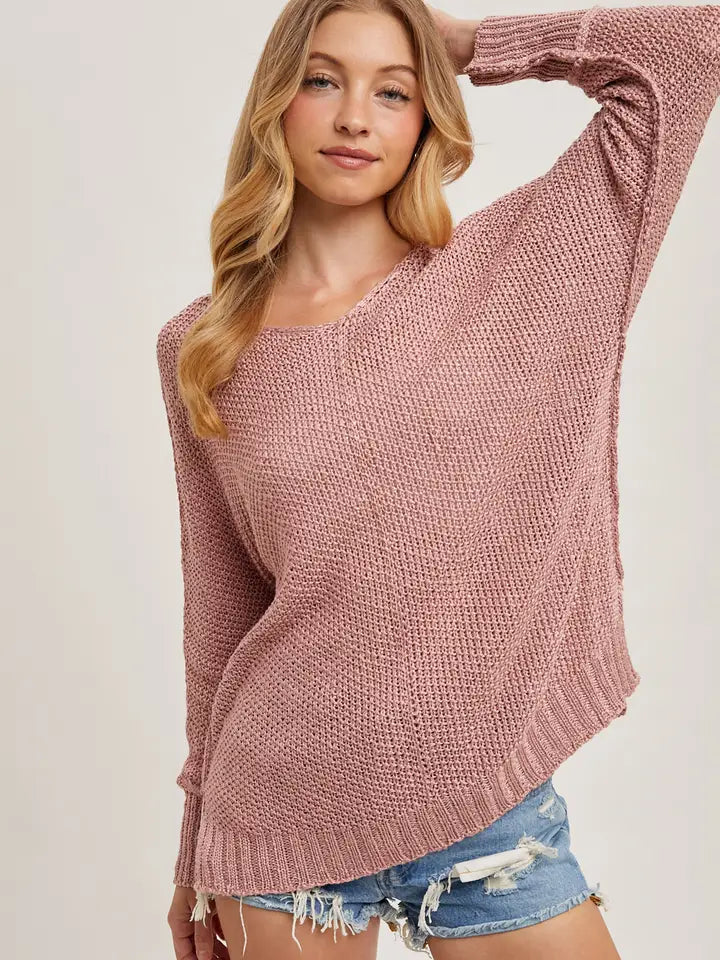 Reverse Seam Loose Fit Sweater
