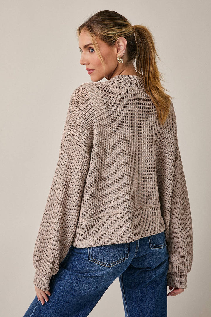 LONG SLEEVE CROPPED CARDIGAN