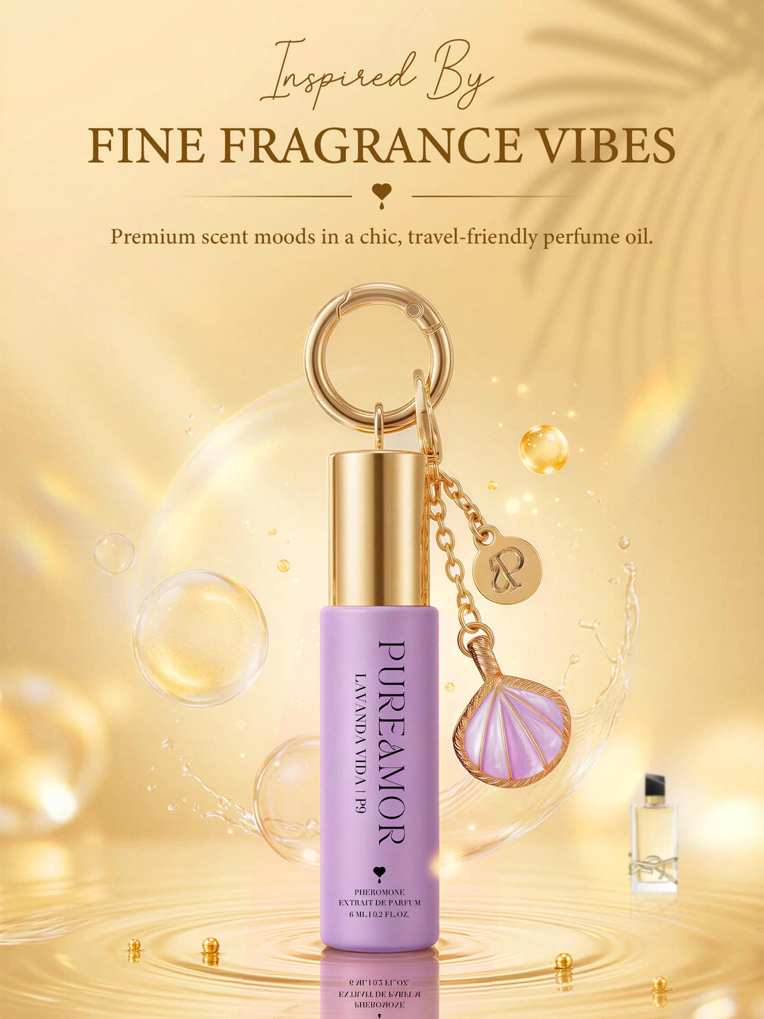 Summer New Product (Shipment on 7/10/26) Lavanda Vida | P9 Pheromone Perfume | 06 ML Keychain Roll on Perfume
