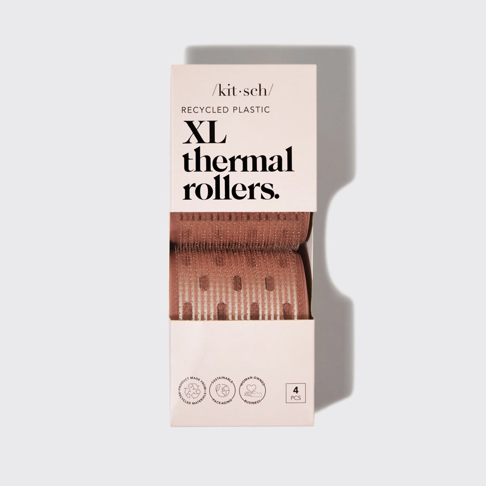 Kitsch Recycled Plastic XL Thermal Rollers – 4pc Set (Terracotta)
