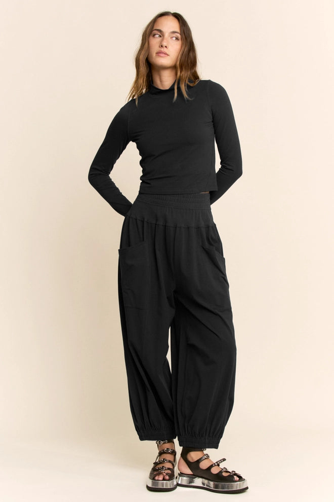 Textured Mock Neck Relaxed Lounge Set