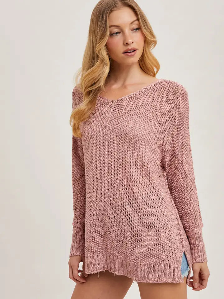 Reverse Seam Loose Fit Sweater