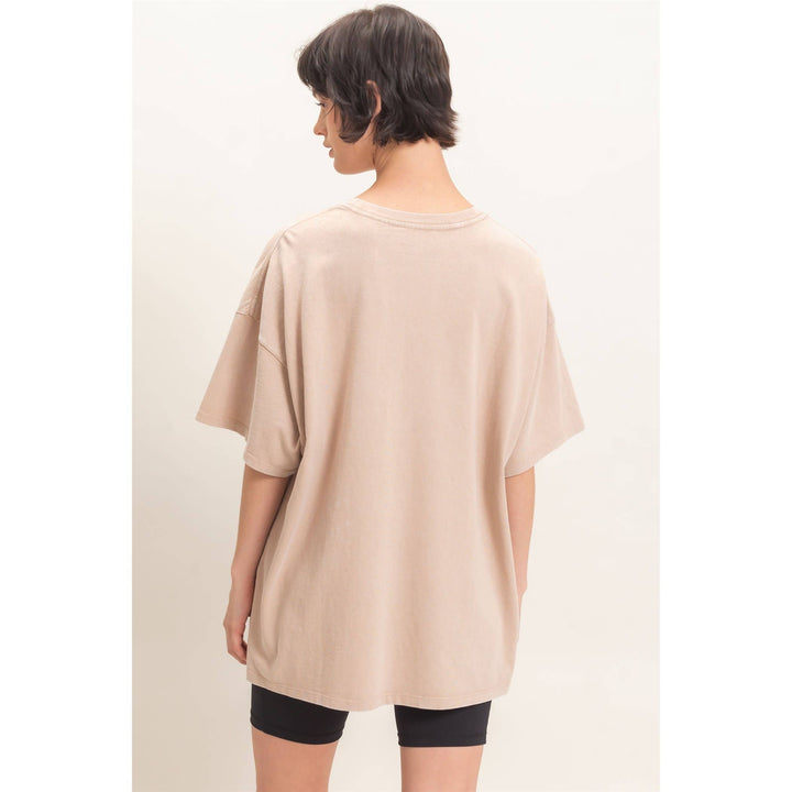Mineral Wash Oversized Crew Neck T-Shirts