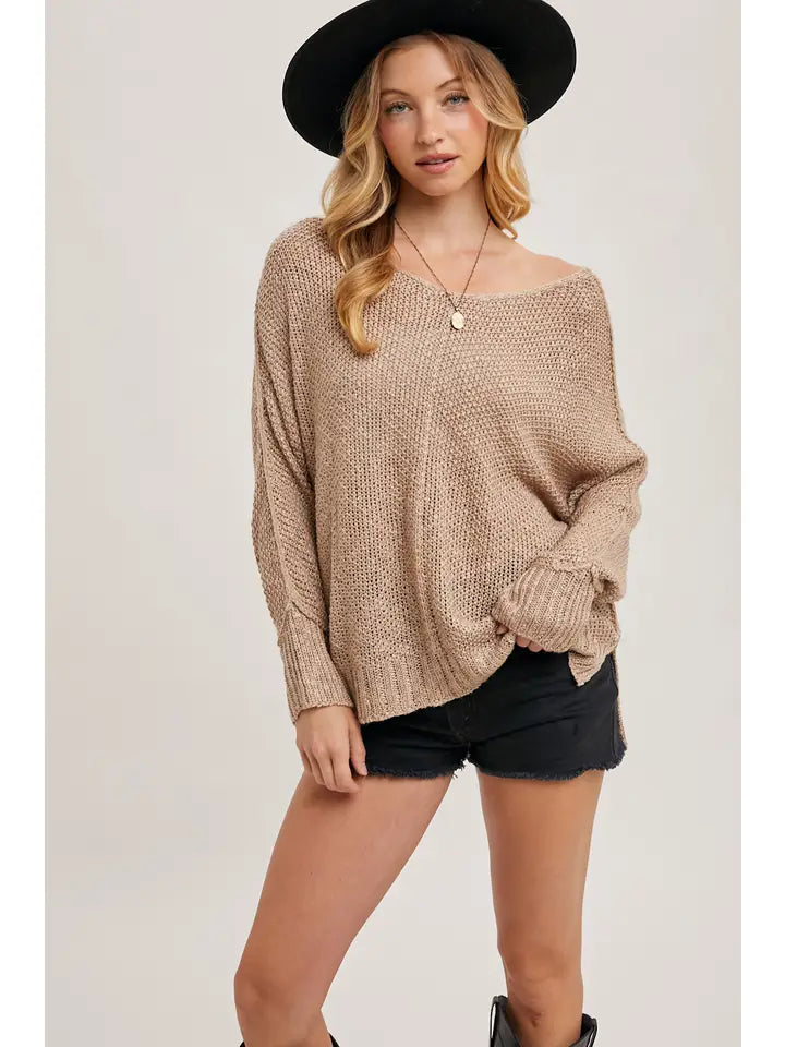 Reverse Seam Loose Fit Sweater