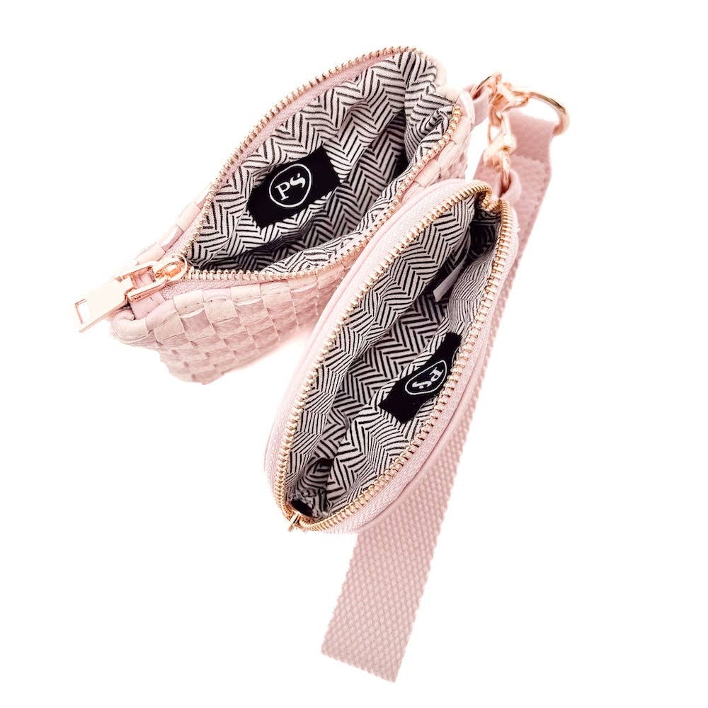 Wonderlust Woven Dual Pouch Wristlet Wholesale - NEW COLOR!