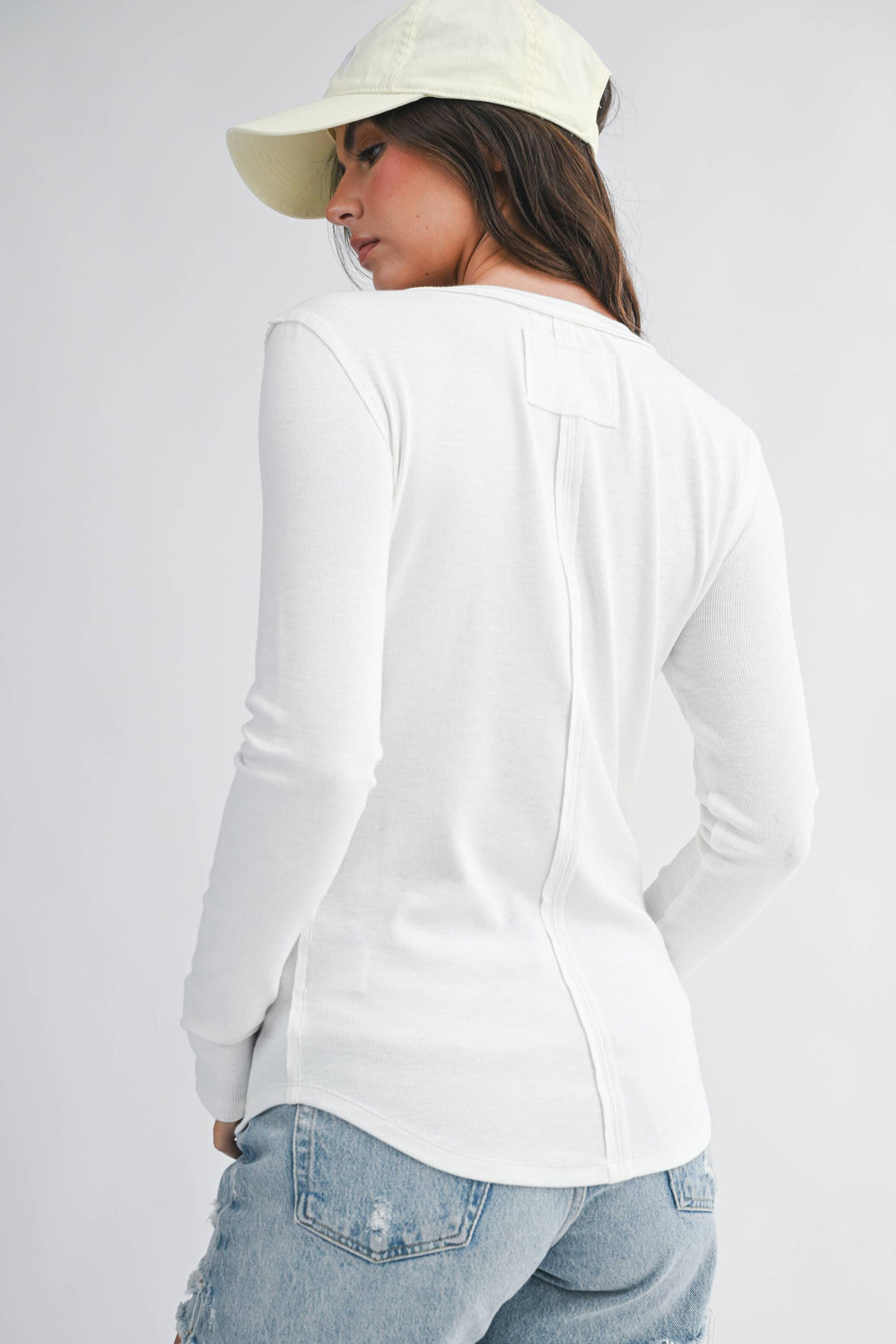8630HK Henley Long Sleeve Top