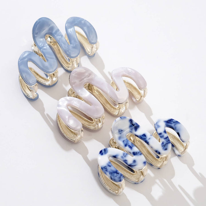Willow Mini Coastal Metal Squiggle Claw Clip - Mini