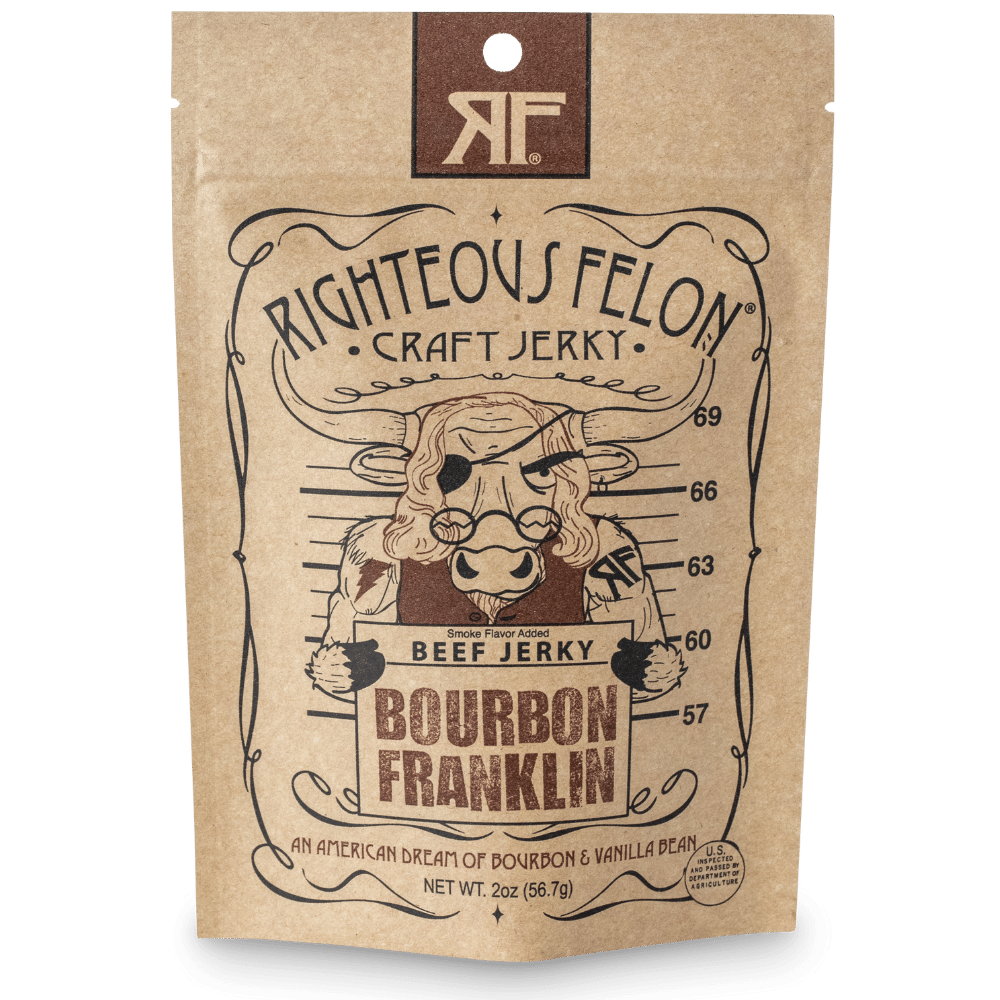 Righteous Felon Bourbon Franklin Beef Jerky 2oz
