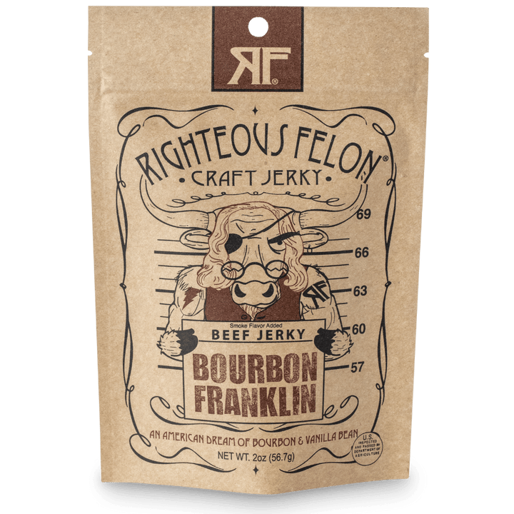 Righteous Felon Bourbon Franklin Beef Jerky 2oz