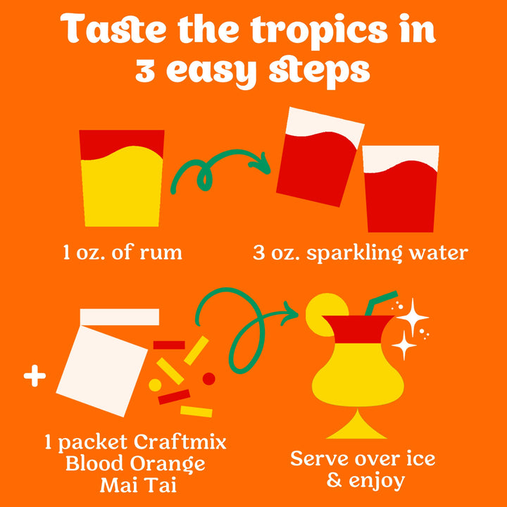 Blood Orange Mai Tai Mixer - Single Packets / Caddy Refills