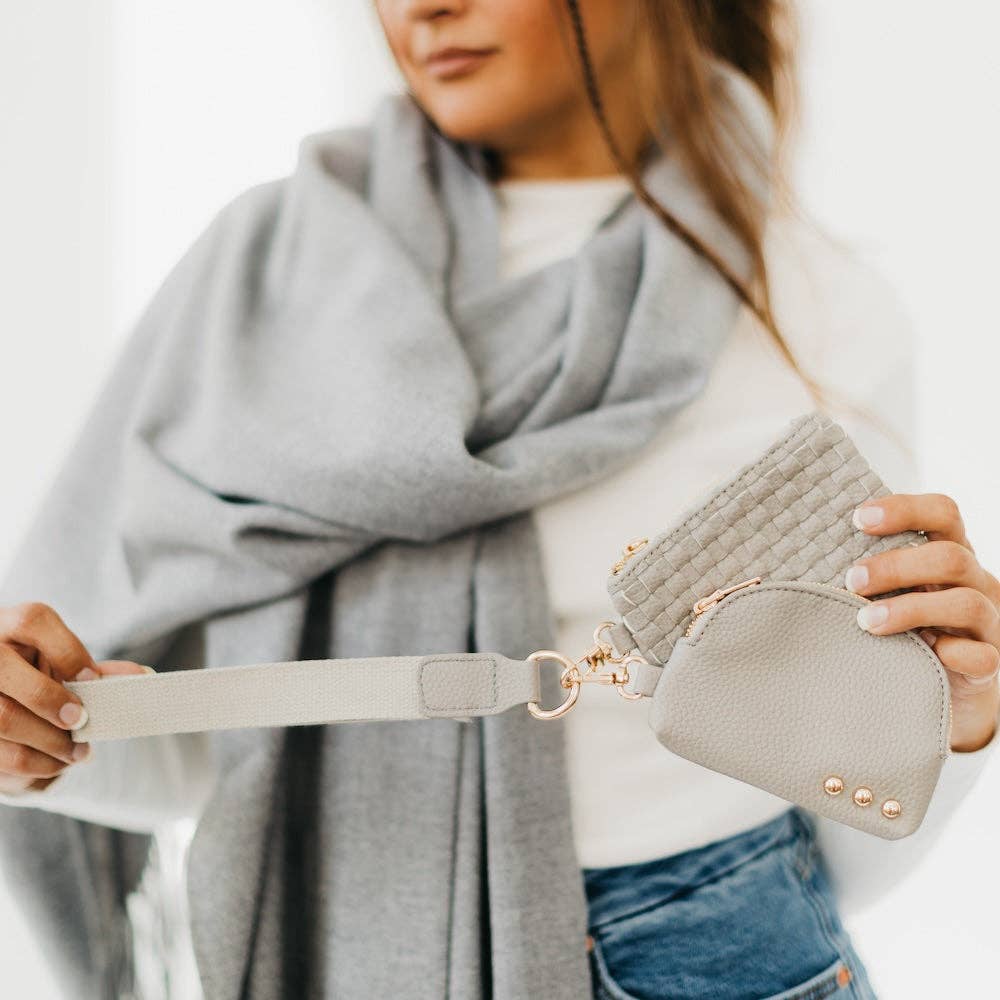 Wonderlust Woven Dual Pouch Wristlet Wholesale - NEW COLOR!