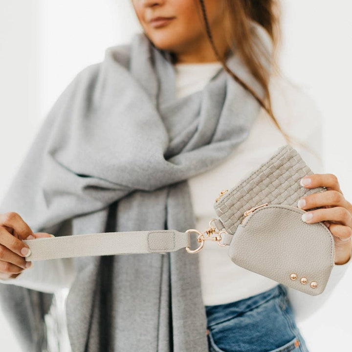 Wonderlust Woven Dual Pouch Wristlet Wholesale - NEW COLOR!