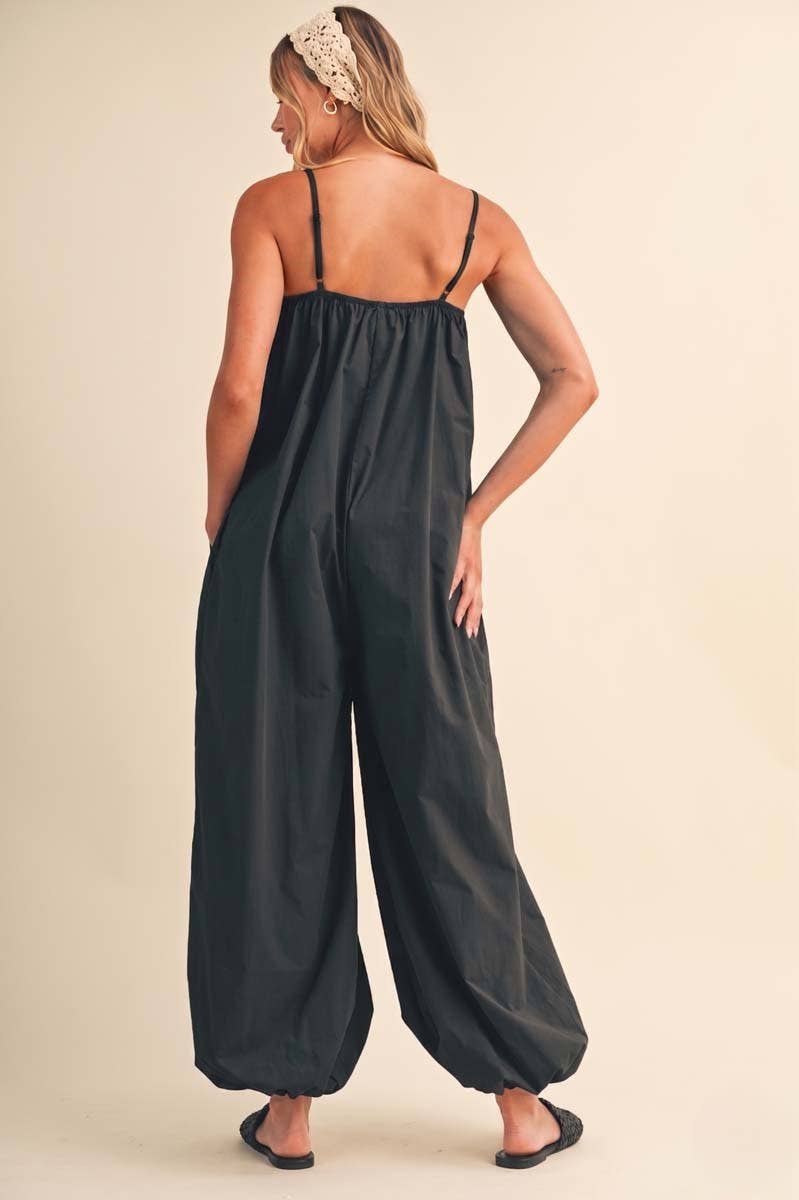 BALLOON LEG STRAPPY JUMPSUIT