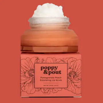 Poppy & Pout Exfoliating Lip Scrub | 100% Natural Lip Prep Treatment