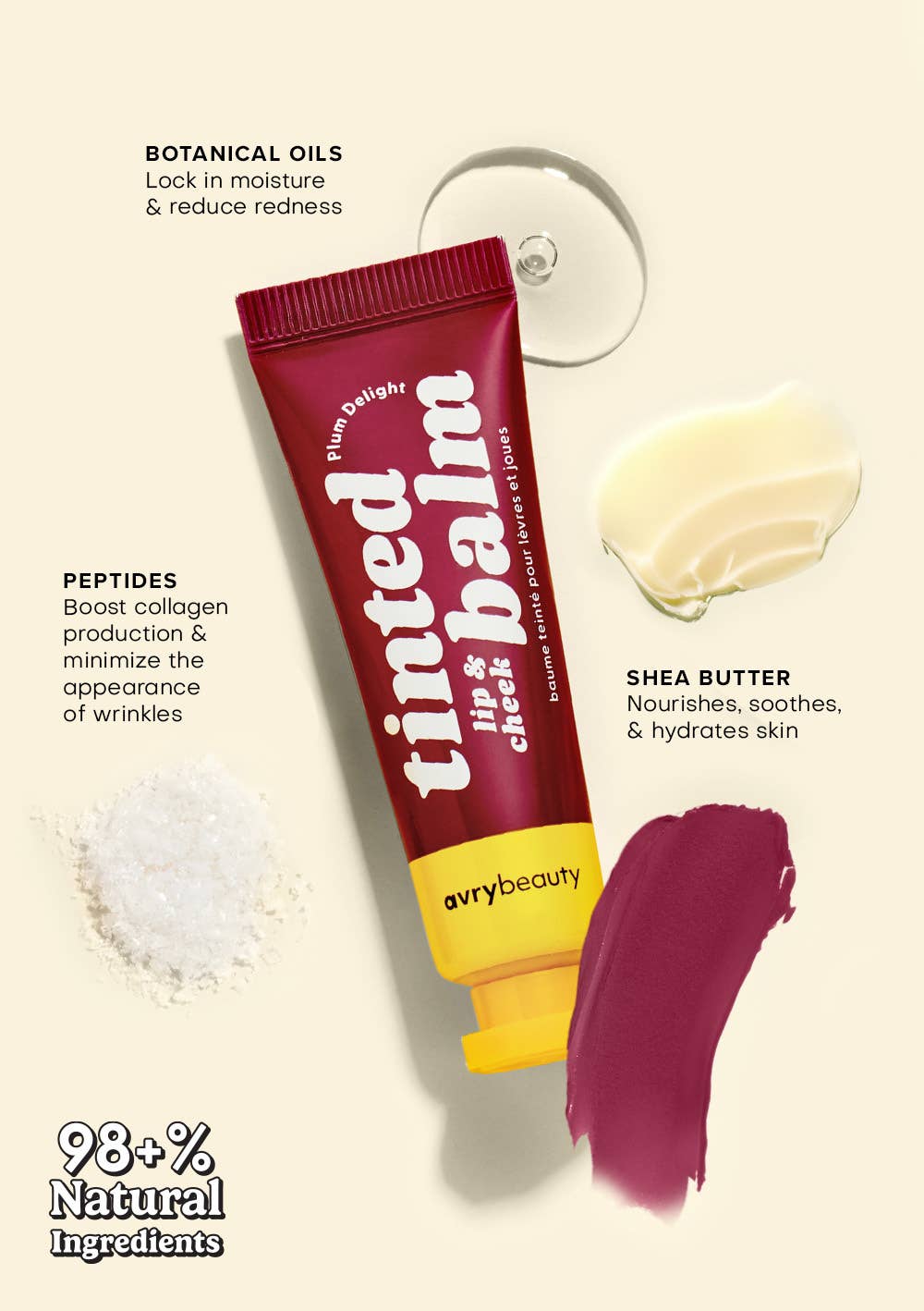 Lip & Cheek Tinted Balm - Plum Delight