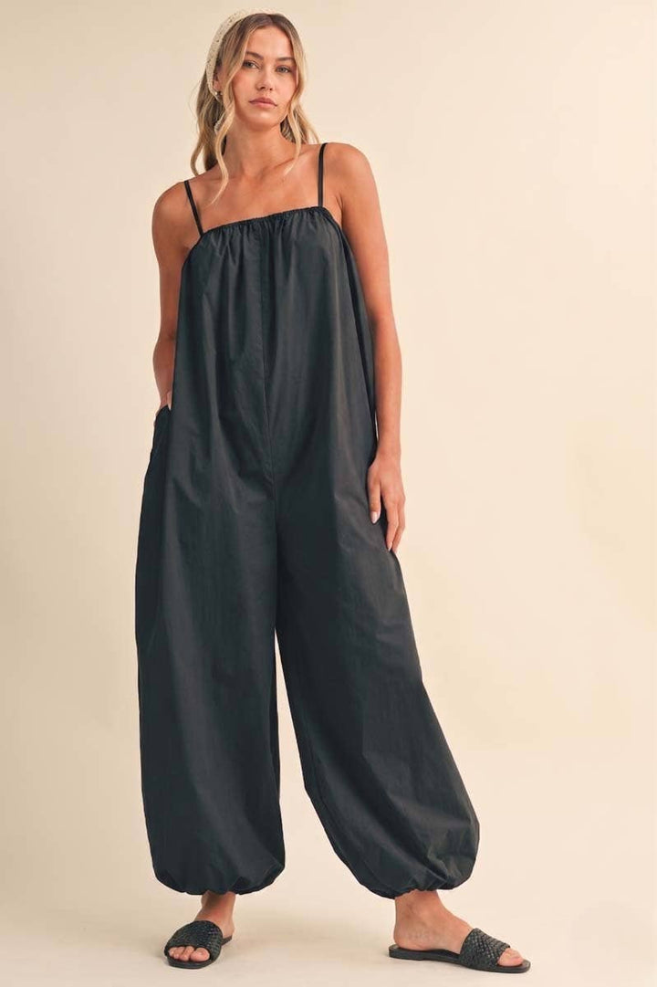 BALLOON LEG STRAPPY JUMPSUIT