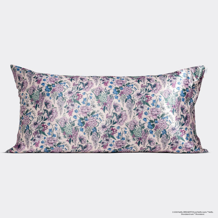 Bridgerton x Kitsch Satin Pillowcase in Wisteria - King