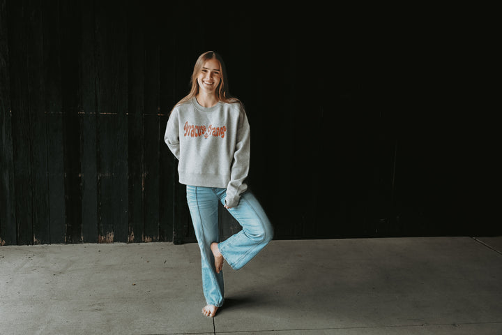 Groovy Mascot Cropped Crewneck
