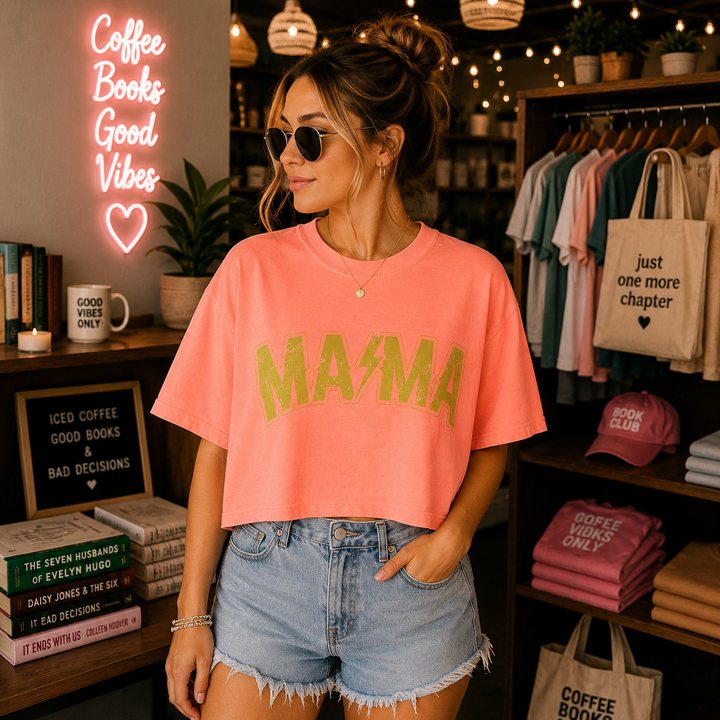 Mama Boxy Crop Tee