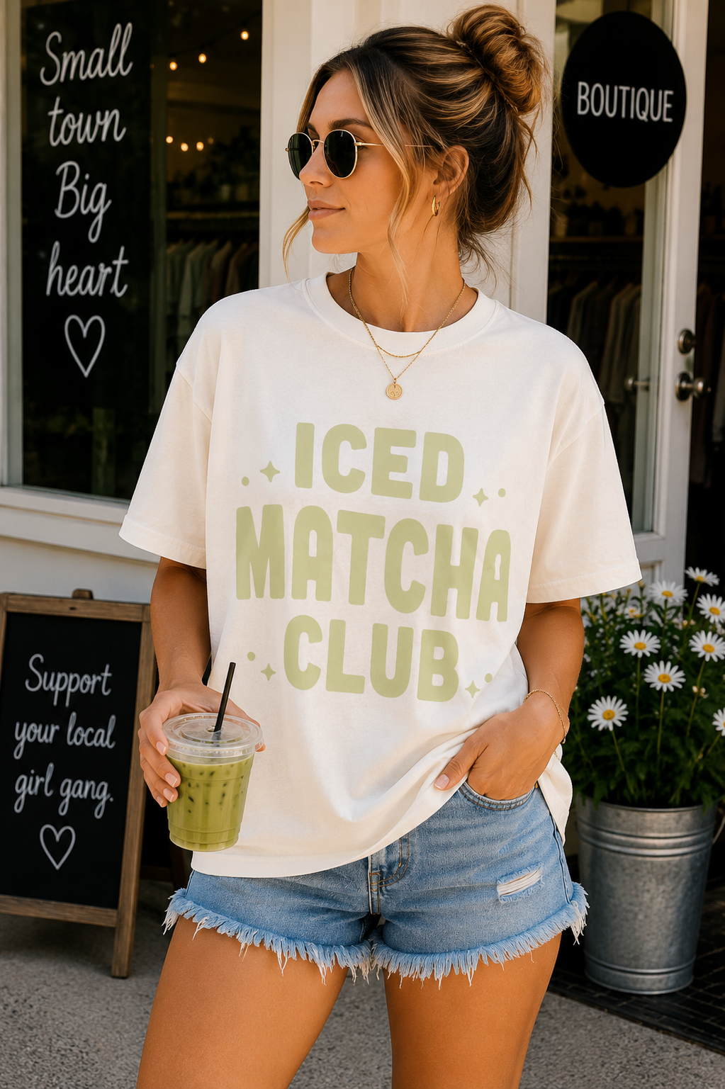 Iced Matcha Club Comfort Colors Graphic Tee