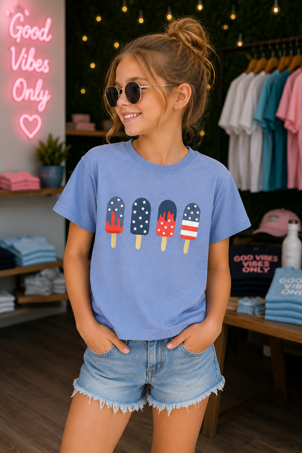 Youth Patriotic Popsicles Graphic Tee