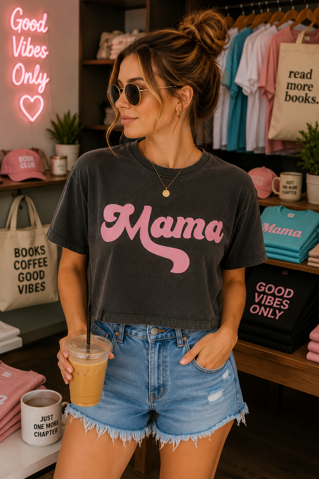 Mama Boxy Crop Tee